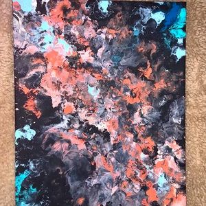 modern abstract acrylic painting on canvas